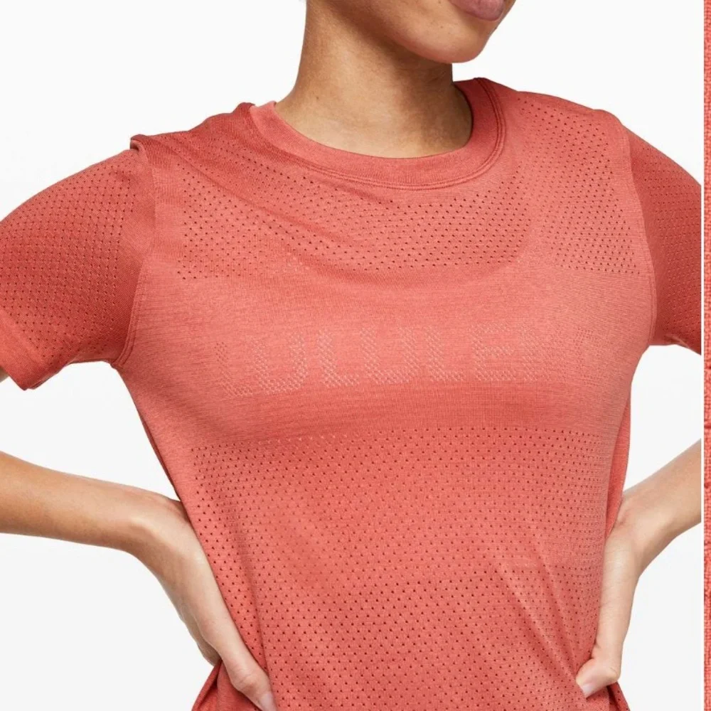 Lululemon Breeze By Short Sleeve T Shirt Rustic Coral Women’s Size 6